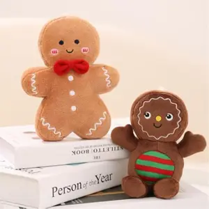 Gingerbread Doll Christmas Tree Decoration, Plush Gingerbread Man Toy for Holiday Gifts, Home & Party Decor for Halloween & Christmas