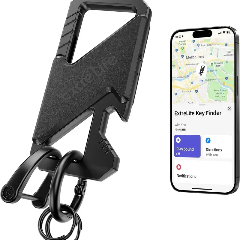 Keychain, Works with Apple Find My（only IOS ),Heavy Duty Keychain Bottle Opener, Carabiner Car Key Chains with Gps Tracker, Key Finder, Bluetooth Tracker for Luggage, Kids, Bags and More, RechargeableSmart Tracking Tag Portable SummerWins DealsforYouDays