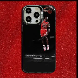 Basketball J-Jordan-23 Phone Case For iPhone 17 Air 16 15 14 13 12 11 Pro Max Plus Gray Matte Silicone Black Soft Cover