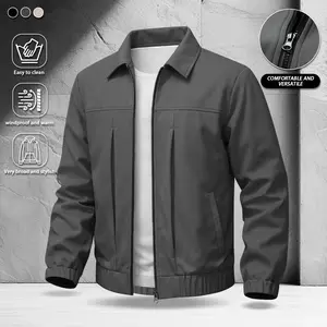 Men's Casual Flip Collar Cardigan Knit Sweater, featuring a comfortable and soft surface that is skin-friendly, windproof, and durable, suitable for workwear, everyday wear, and casual outings. Stylish and versatile sweater, perfect for spring attire.