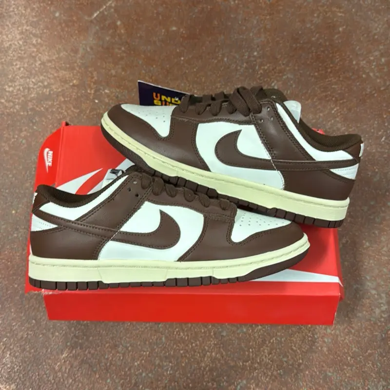 Nike Dunk Low Cacao Wow - Brown and White Sneakers with Classic Design and Comfortable Fit 7w(5.5M)Brand New