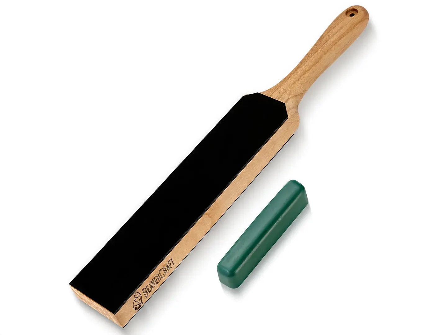 LS6P1 – Dual-Sided Leather Paddle Strop & Polishing Compound