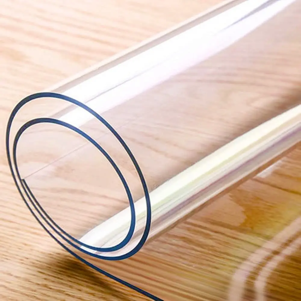2.0mm Thickened Clear PVC Multi-Purpose Protective Mat for Table, Desk, Counter - Waterproof, Oil-Proof, Heat-Resistant, Stain-Resistant, Durable, Wipe-Clean