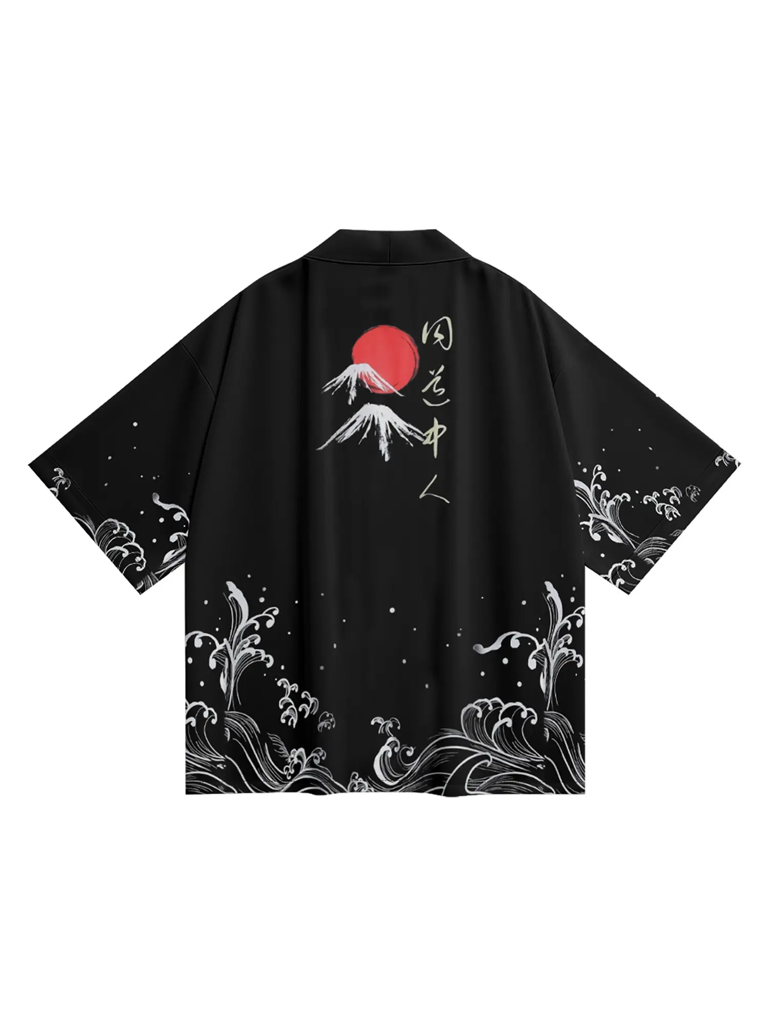 K13 Niepce Black Japanese Streetwear Lightweight Fading Away Art Kimono for Men Casual Clothes Menswear Graphic