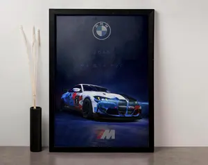 2025 BMW M4 GT4 EVO Poster Unframed - Premium Digital Racing Artwork for Motorsport Fans