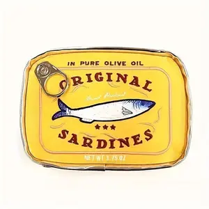 [Outdoor Sardine Cosmetic Bag] Novelty Sardine Can Shaped Cosmetic Bag, Storage Pouch, Makeup Organizer Fro Outdoor Trip Use