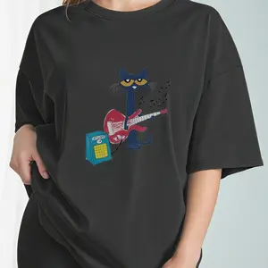 Pete the Cat Playing Guitar Baby Tee - Y2K Baby Tee, 90s Baby Tee, Graphic Shirt Crop, Coquette, Vintage Design