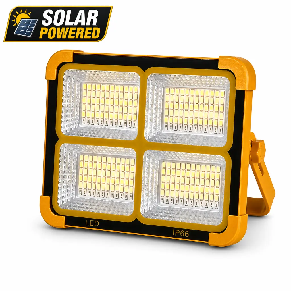 12000mAh High Lumen Rechargeable Solar LED Work Light - Multifunctional Flashlight, Portable Waterproof Metal Base, Camping Lantern, Emergency DC Power Supply, Home Improvement Job Site Hanging Lighting, Solar Outdoor Light, Outdoor Gadget