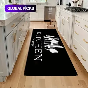 Kitchen Floor Mat, 1 Count Non-Slip Waterproof Farmhouse Kitchen Rug, Kitchen Runner Rug, Laundry Room & Bathroom Floor Mat for Home, Dormitory & Kitchen Decor, Waterproof Area Rugs #GLOBAL PICKS