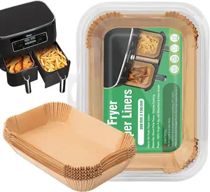 100 count Ninja Air Fryer Liners Disposable, Non-Stick  Paper for Ninja DZ201, DZ401, DZ550 & Compatible with Cosori, , Dual Air Fryers