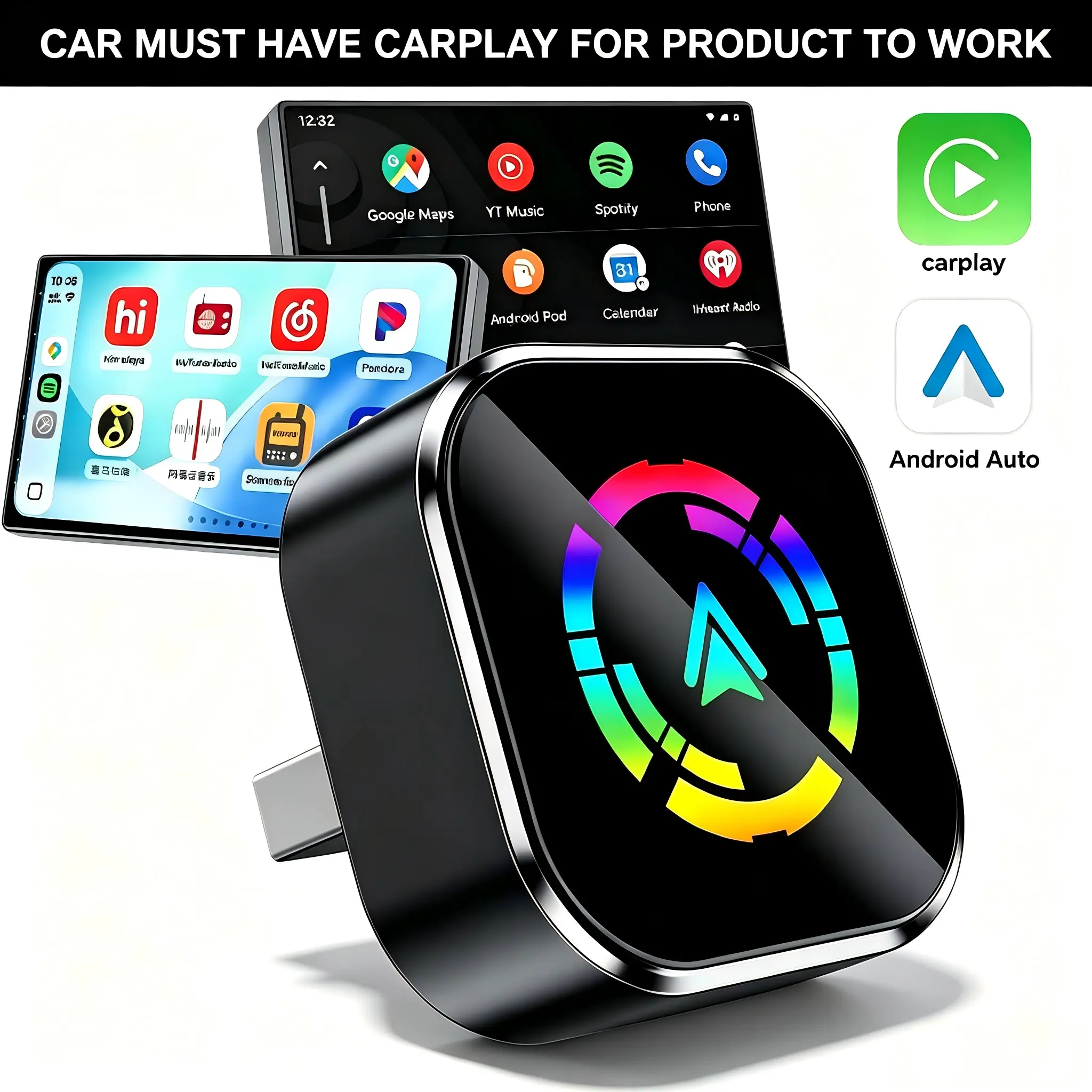 【SummerFinds】AiFine 2026 All-New Wireless CarPlay Adapter – Compatible with both Apple and Android systems; enables wireless in-car connectivity and hands-free calling. A must-have for daily commutes and long-distance road trips.