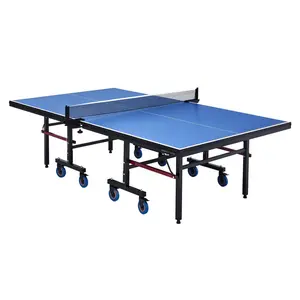 【Summervibes】VEVOR Ping Pong Table, Professional Table Tennis Game, Indoor MDF Portable Table Tennis Table, Foldable Ping Pong Table with Quick Clamp Net and Lockable Wheel, 10 Minute Easy Assembly, 25mm Tabletops