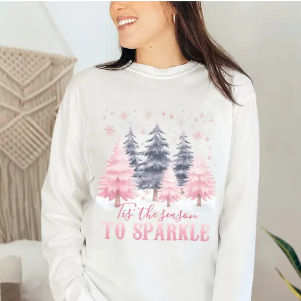 Tis’ the Season to Sparkle Christmas Sweater – Pastel Holiday Vibes 🎄✨