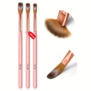 Professional Nail Art Brush Set, Nail Art Tools, 3pcs High-precision 3D Builder Gel Brush & Seamless Acrylic Drawing Pen for Nail Extension, Carving & Design Artistry