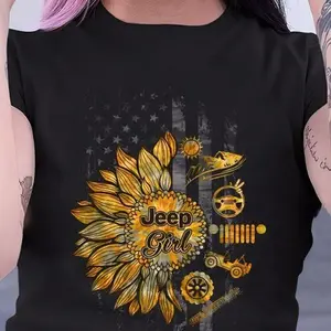 Jeep Girl Sunflower T Shirt, Jeep Girl Shirts, Jeep Sunflower T Shirt