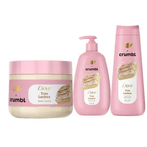 Dove x Crumbl three milk Limited Edition Body Wash 20 fl oz Body Scrub 15 oz & Handwash Set