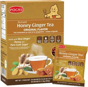 Pocas Honey Ginger Tea, Original, Instant Powder (20 Pack)