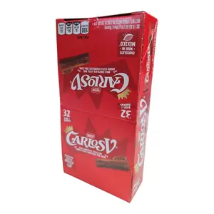 Carlos V Chocolate Bars - Box of 32 Count, 1.2 oz Each, Creamy Milk Chocolate, Dulces Mexicanos, Mexican Candy