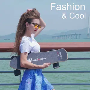 Windseeker 450W Brushless Electric Skateboard 30 km Range 7-Layer Maple Deck UL Certified EBS Braking Urban Commute Ride for Ages 3+