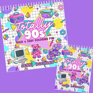 Totally 90s Bold & Easy Spiral Coloring Book