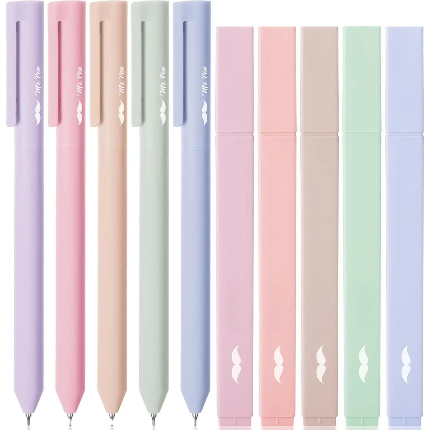 - Aesthetic Highlighters and Gel s, 10 Pack, Assorted Colors  Highlighters No Bleed, Colorful Ink Aesthetic 0.5mm Gel s, Cute Highlighter s