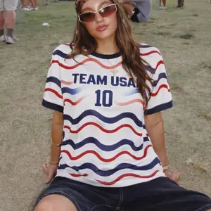 Personalized USA 2026 Soccer Jersey Set Red White Blue, Custom Name Number America Shirt, Patriotic Soccer Uniform Kit Men Women Youth Kids JLD
