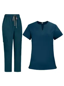 Men's Pet Hospital Work Scrub Set Scrub Top and Pants Beauty SPA Center and Clinic Nurse Brushing Uniform Set