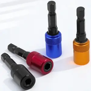 Magnetic Extension Rod Set, 1/4 Inch Electric Drill Screwdriver Adapter, Screwdriver Bits, High Precision Alloy Steel Drill Bit Quick Change Component, Durable Impact Batch Head Extension Rod