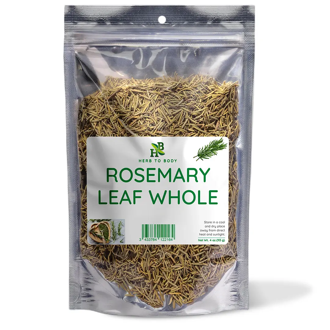 Organic Rosemary Leaf Whole – 4 oz (113 g) | Herb To Body