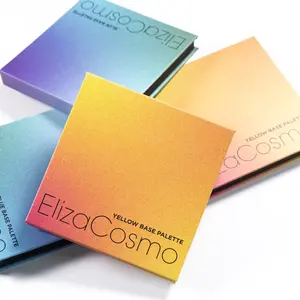 ElizaCosmo Yellow Base Palette - 9 Creamy Blendable Colors for Warm Skin Tones Matte Shimmer Eyeshadow Palette