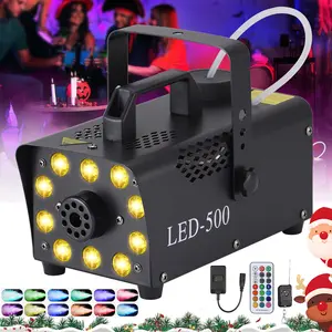 Dazone 500W Fog Machine Portable Smoke Machine with Wireless Remote Control for Halloween Christmas Wedding Parties DJ Performance & Stage Show