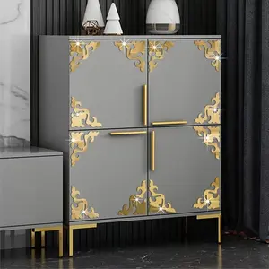 16 pieces of acrylic mirror wall stickers with floral patterns, anti shatter self-adhesive wall corner decorative stickers, suitable for bedroom, living room, bathroom, kitchen, TV, background wall, furniture and cabinet decoration, Home Decor