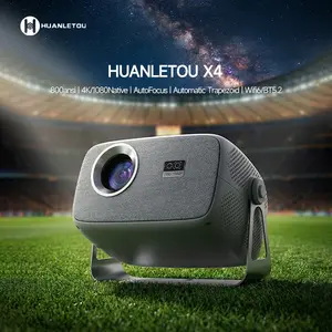 【Mother's Day Gifts】2026 X4 Portable LCD Projector, 800 ANSI Lumens, Android 11.0, Dual Wi-Fi 6, 4K Decoding, Autofocus, Built-in Speaker, Free Screen Mirroring, 2000:1 Ratio, HD, HDMI Input, Smart Home Theater Gadget, TikTok Shop Creator Picks tiktokshop