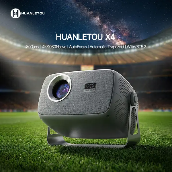 [US Warehouse] 2026 X4 Smart Projector, New Year Pick, 4K Decoding, Android 11.0, Dual Wi-Fi 2.4+5G Wireless, Bluetooth, Autofocus, 180° Rotation, 150-Inch HD Display, Built-In Audio Speaker, Home Use Home Cinema Projector tiktokshopspringglow