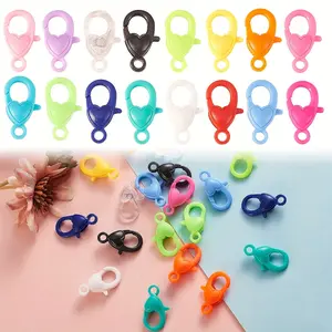 50Pcs 0.87inch Mixed Colors Heart Plastic Lobster Claw Clasps, Cute Lanyard Snap Clip Hooks, Lobster Clasp Hook Plastic Backpack Clasp Hook for Keychain Bracelet Jewelry Making DIY Handmade Crafts, Diy Jewelry Accessories
