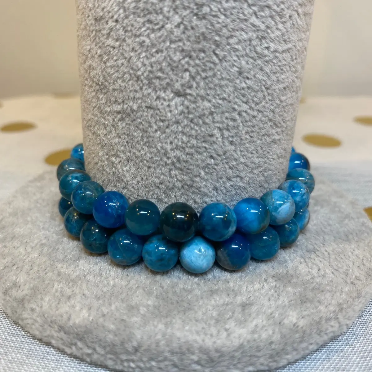 Natural Apatite Crystal Bracelet 8mm