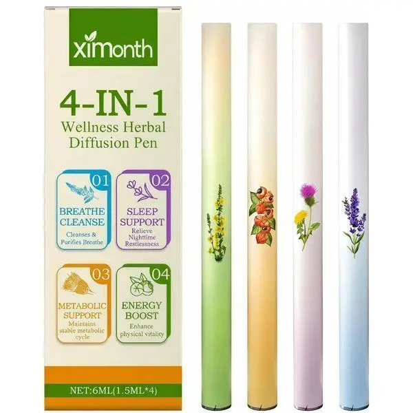 HOT SALE 51% OFF | Herbal diffuser pen-Botanical Fragrance Stick Set,Plant-Based Mullein, Thyme & Mint Botanical Scent,