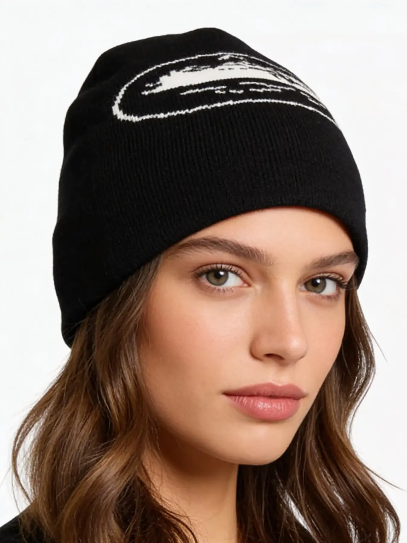 American Vintage Boat Stitch Knit Beanie, Double Layer Thick Wool Blend, Casual Hat, Fall & Winter Street Style Warm Versatile Hat, Beanie Hats, Knitted Hat