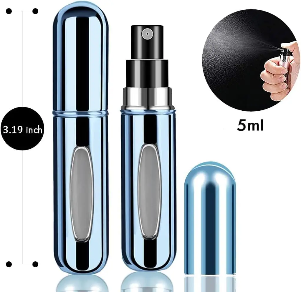 4 Pcs Perfume Travel Refillable, 5ml Travel Perfume Bottle Refillable, Atomizer Sprayer For Perfume, Perfume Atomizer For Essentials For Men & Women, Perfect For Pockets