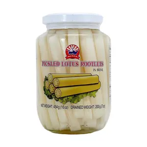 Three Deer Brand Pickled Lotus Root 454g - Authentic Thai Acar Teratai, Spicy & Sour Appetizer for Rice