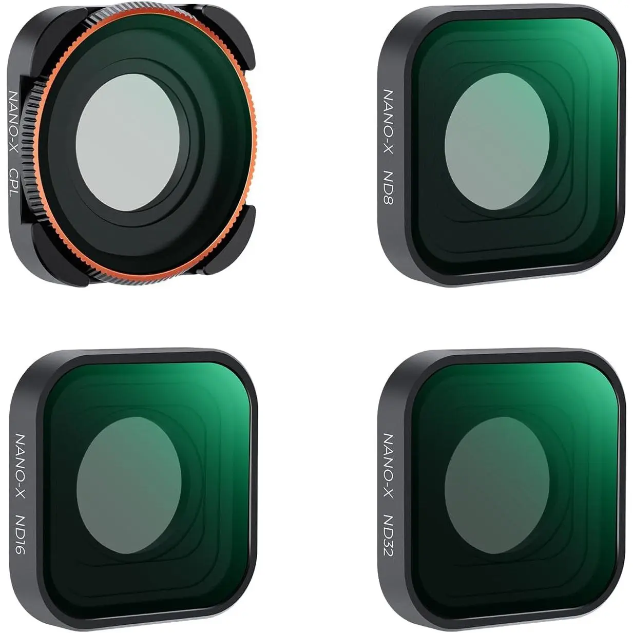 K&F CONCEPT Optical Glass Multi-Layer Coated 4-Pack ND Filters Set, ND8, ND16, ND32, CPL Neutral Density Polarizer Lenses for GoPro Hero 13/12/11/10/9 Black Action Camera Accessories
