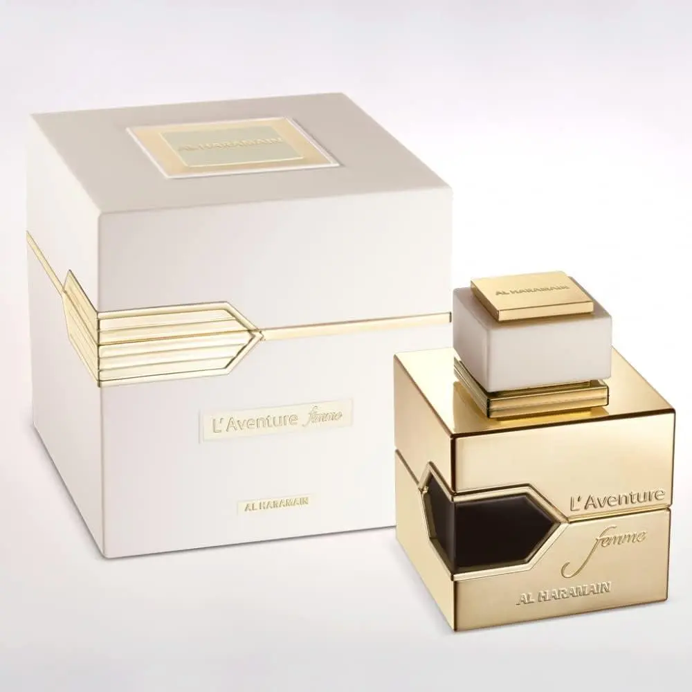 AL HARAMAIN L'Aventure Femme Eau de Parfum for Women - Aromatic Fruity Floral Scent with Amber & Musk Base Notes - 100mL (3.3oz) 100ml Perfume 100 ml Bottle
