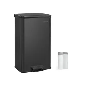 SONGMICS Kitchen Trash Can, 10.5 Gallon (40 L) Garbage Can, Large Step Trash Bin with Lid