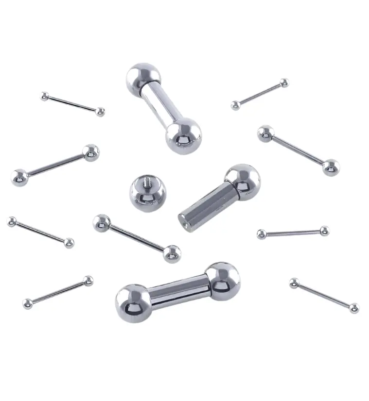 Surgical-Grade ASTM F136 Titanium Body Jewelry, Internally Threaded Barbell with Sturdy Internal Threading