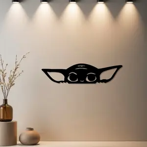 HousewarmingGift 1pc Minimalist Baby Yoda Desktop Ornts, Decor, Art Wall Decoration, Statue Mural with Premium Finish - Ideal Gift for Winter Gift & Bridal Shower & Christmas & Housewarming & Thanksgiving & Valentine's Day (Anniversary Gift)