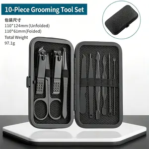 Nail kit — professional nail clipper tool set: 24 stainless steel nail tools plus a luxury travel case; suitable for men, husbands, boyfriends, and parents.