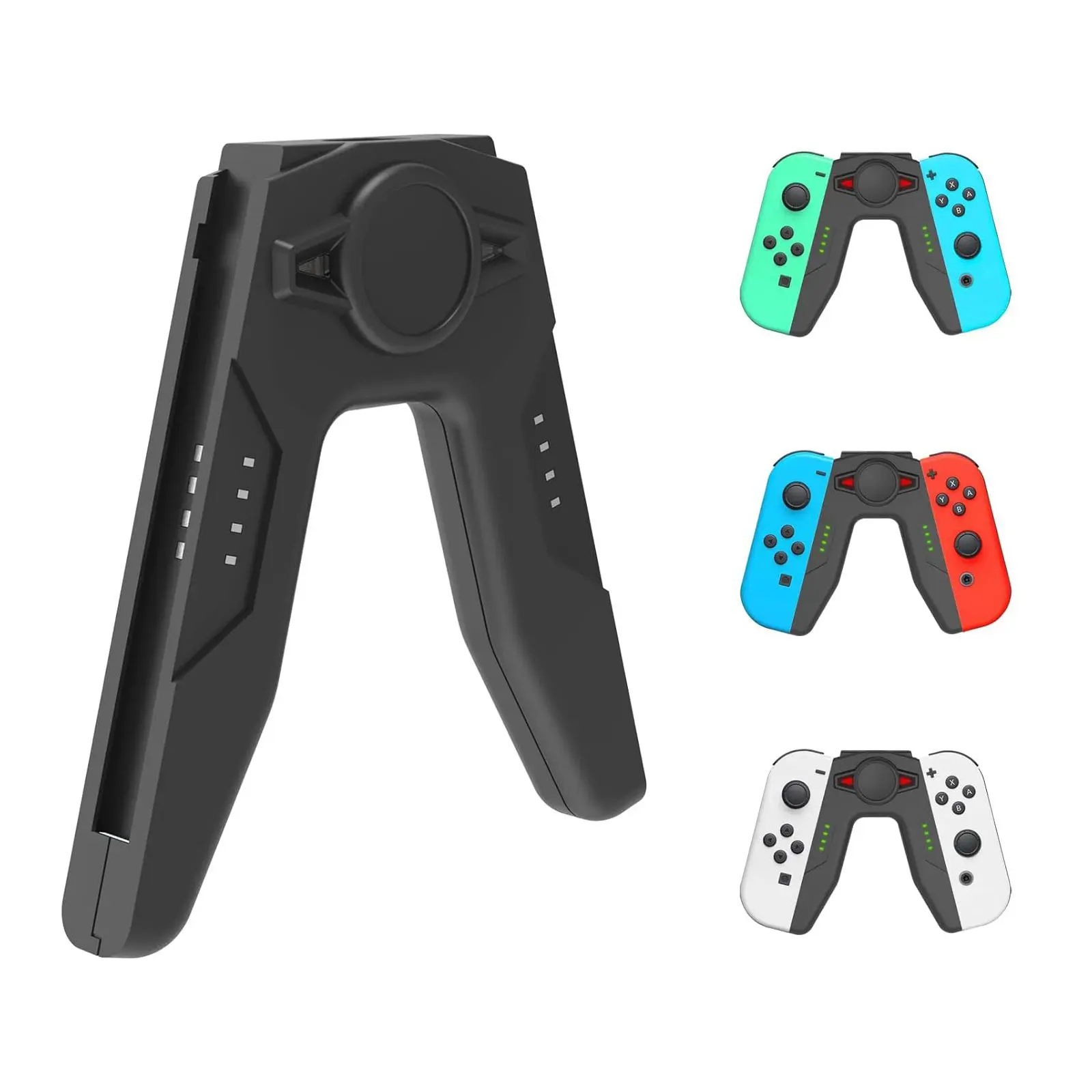 GAMINJA Handle Connector for Nintendo JoyCon, 1 Count Grip Game Controller Connector, Gamepad Organizer Handheld Grip Stand Holder, Console Accessory, Gaming Console Accessories