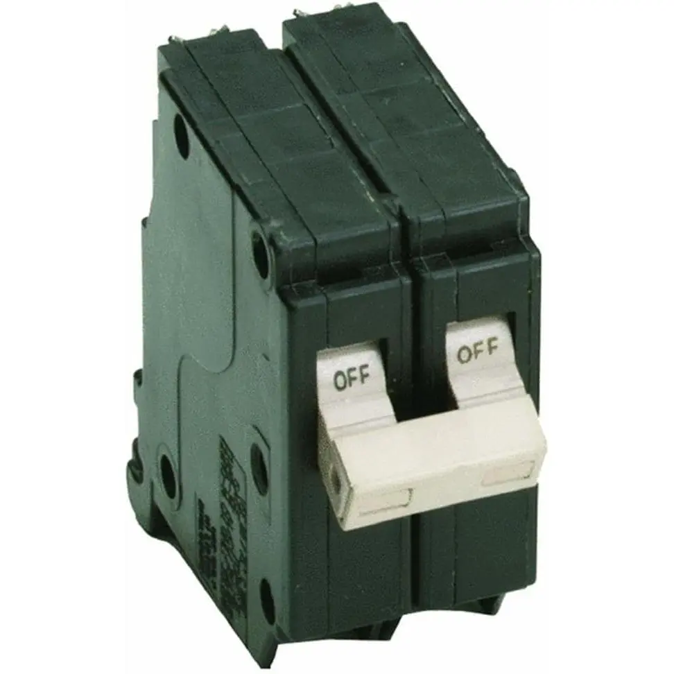 EATON Cutler-Hammer CH260 R 2-Pole 60-Amp Circuit Breaker, Overcurrent Protection Device, Rectangular Form, Compatible with DC Power Supply