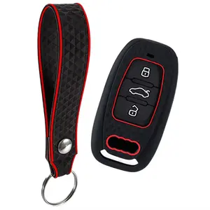Silicone Car Key Case Cover For Audi Q3 Q5 Q7 A1 A3 8P A4 B9 A5 A6 C7 8S 8W A7 A8 4M S4 S5 S6 S7 S8 RS3 RS6 SQ5 TTS TFSI