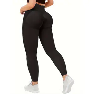 Women's Sports Tummy Control Leggings, High-Elasticity Pocketless Cycling Pants, High-Waisted Seamless Yoga Gym Pants, Gym Yoga Pants